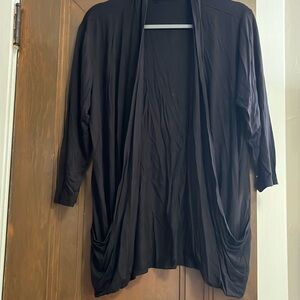 Maurice’s elbow length open front cardigan